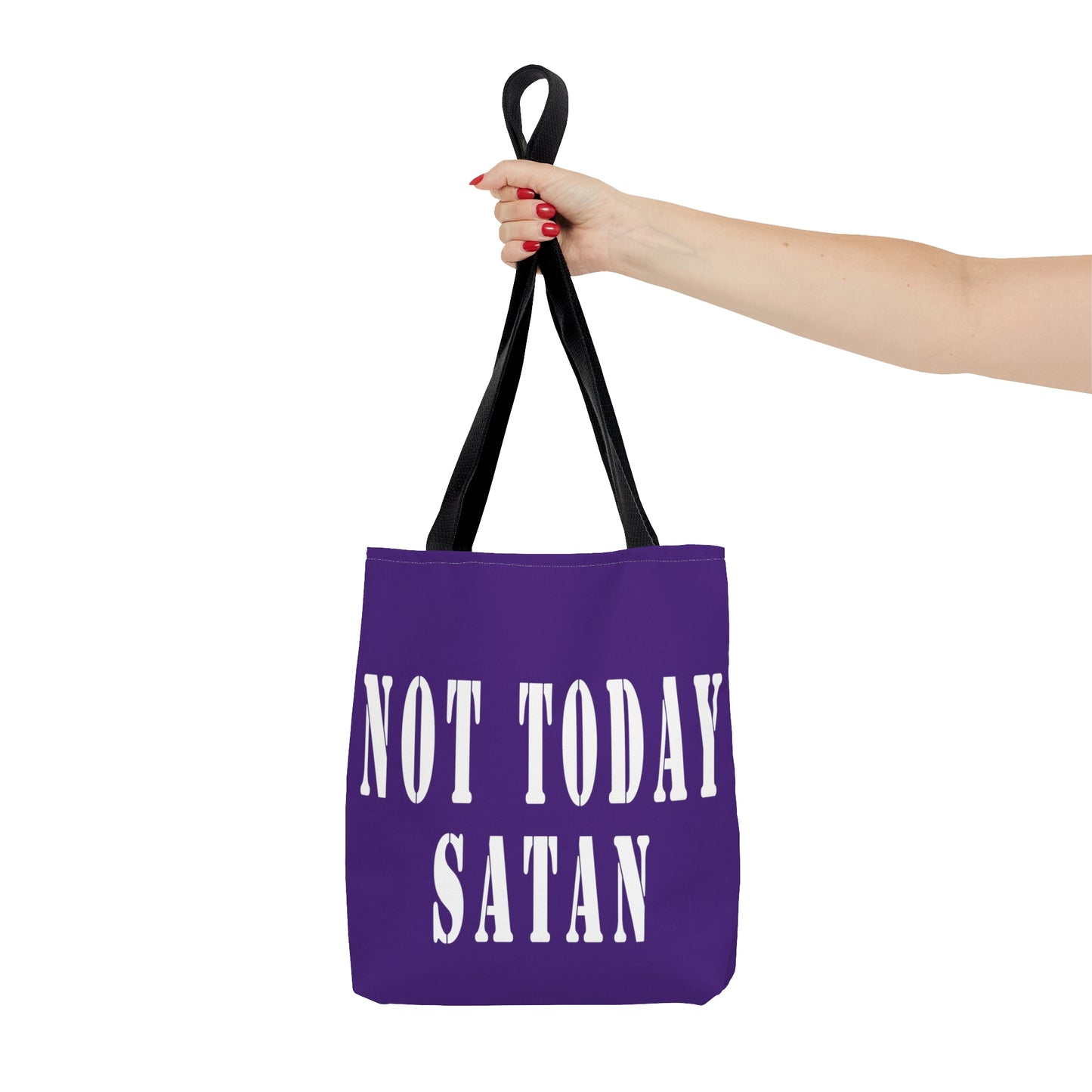 Not Today Satan Tote Bag (AOP)