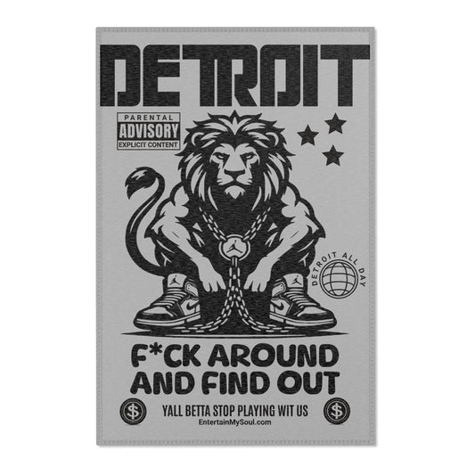 F*ck Around and Find Out Area Rug, Living Room Decor, Home Accent, Sports Fan Gift, Modern Design Rug