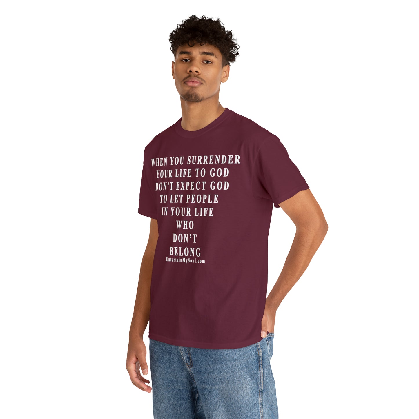 When You Surrender Your Life to God Unisex Heavy Cotton Tee