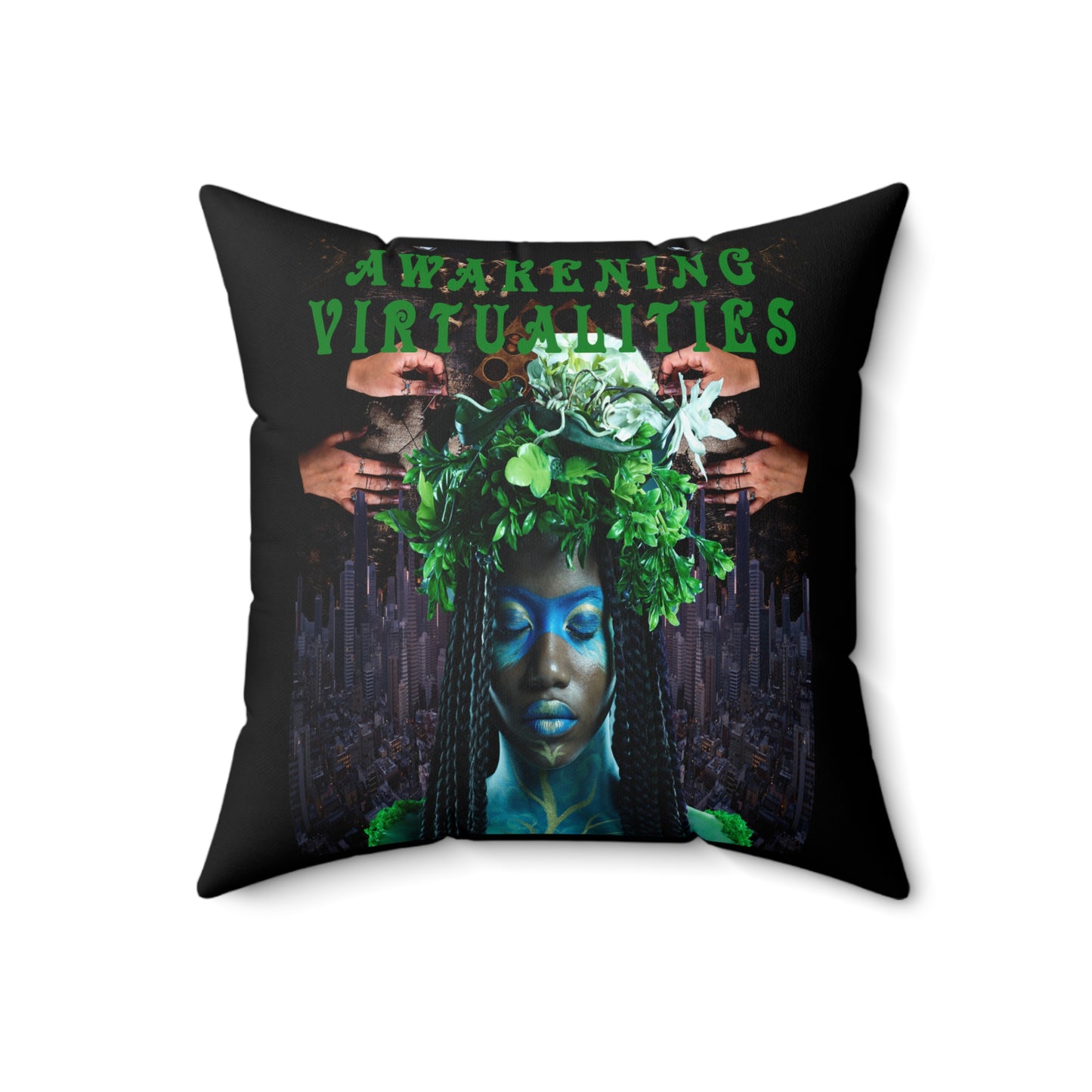 Awakening Virtualities Square Pillow