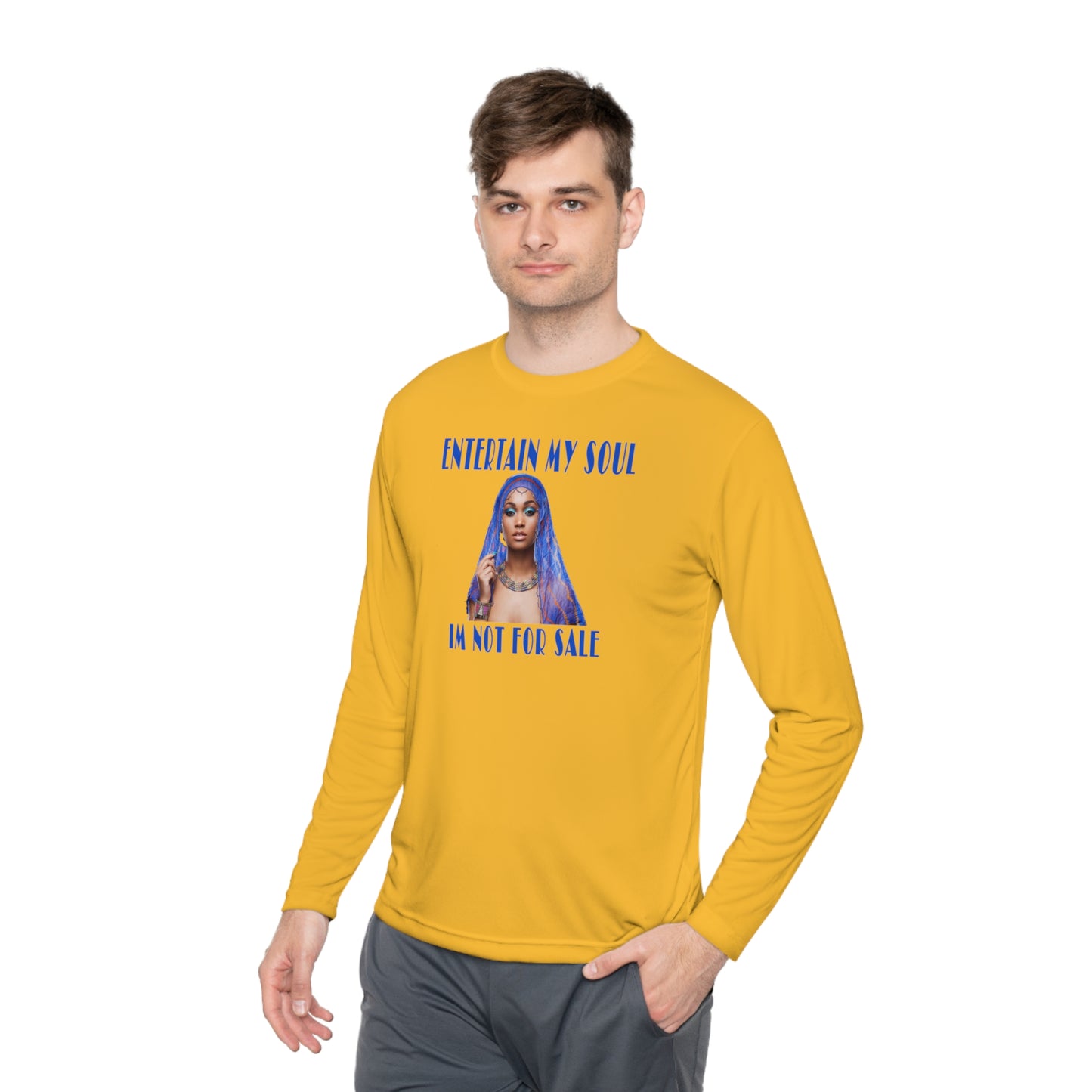 Entertain My Soul Im Not For Sale Unisex Lightweight Long Sleeve Tee