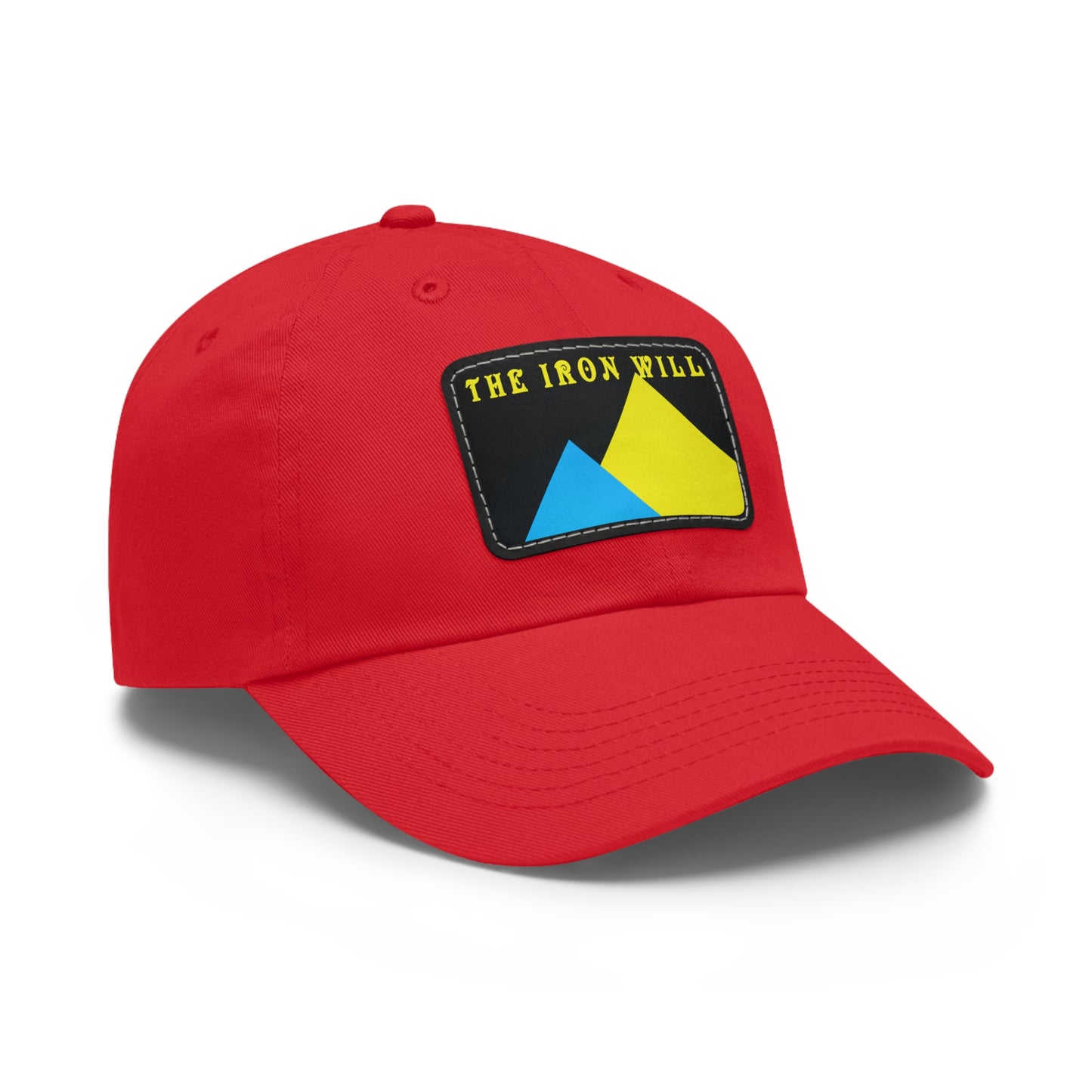 The Iron Will Dad Hat with Leather Patch (Rectangle)