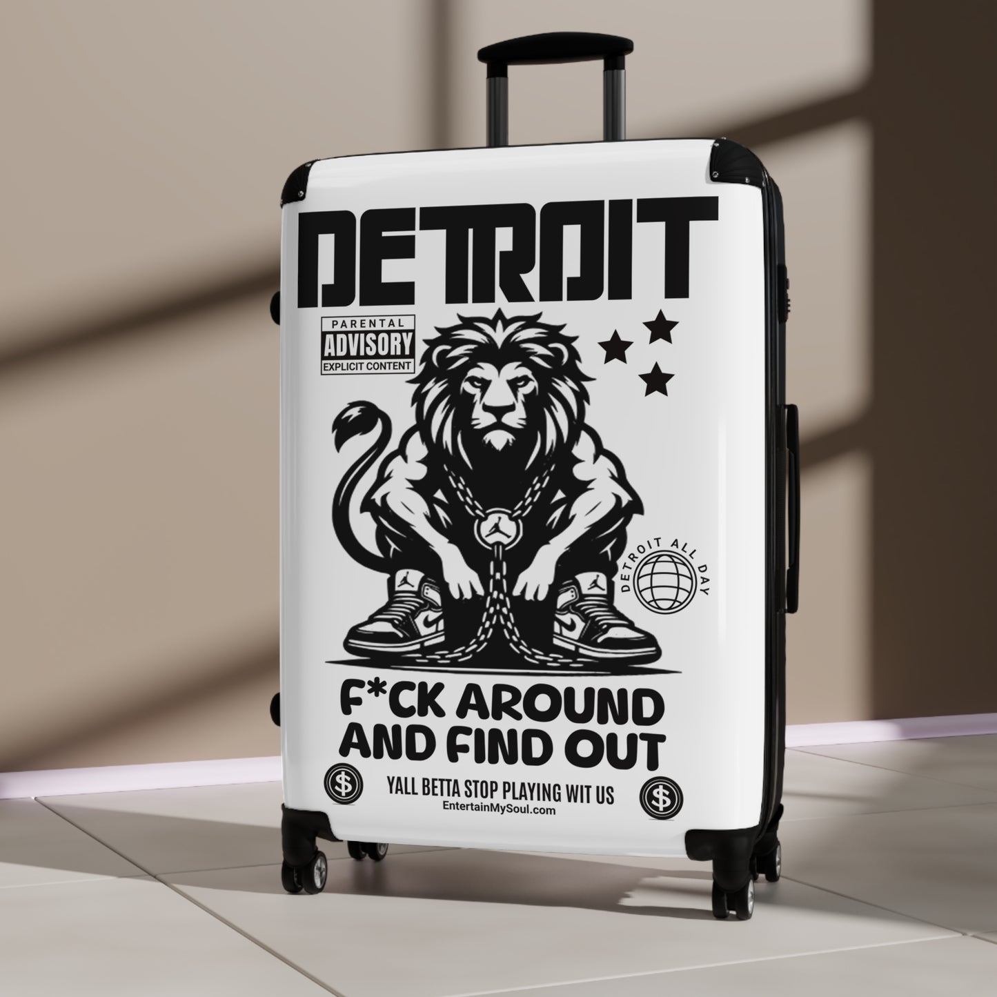 F*ck Around and Find Out Luggage for Adventurers, Unique Gift for Travelers, Weekend Getaways, Travel Accessories