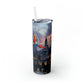 Heavenly Destinations Skinny Tumbler with Straw, 20oz