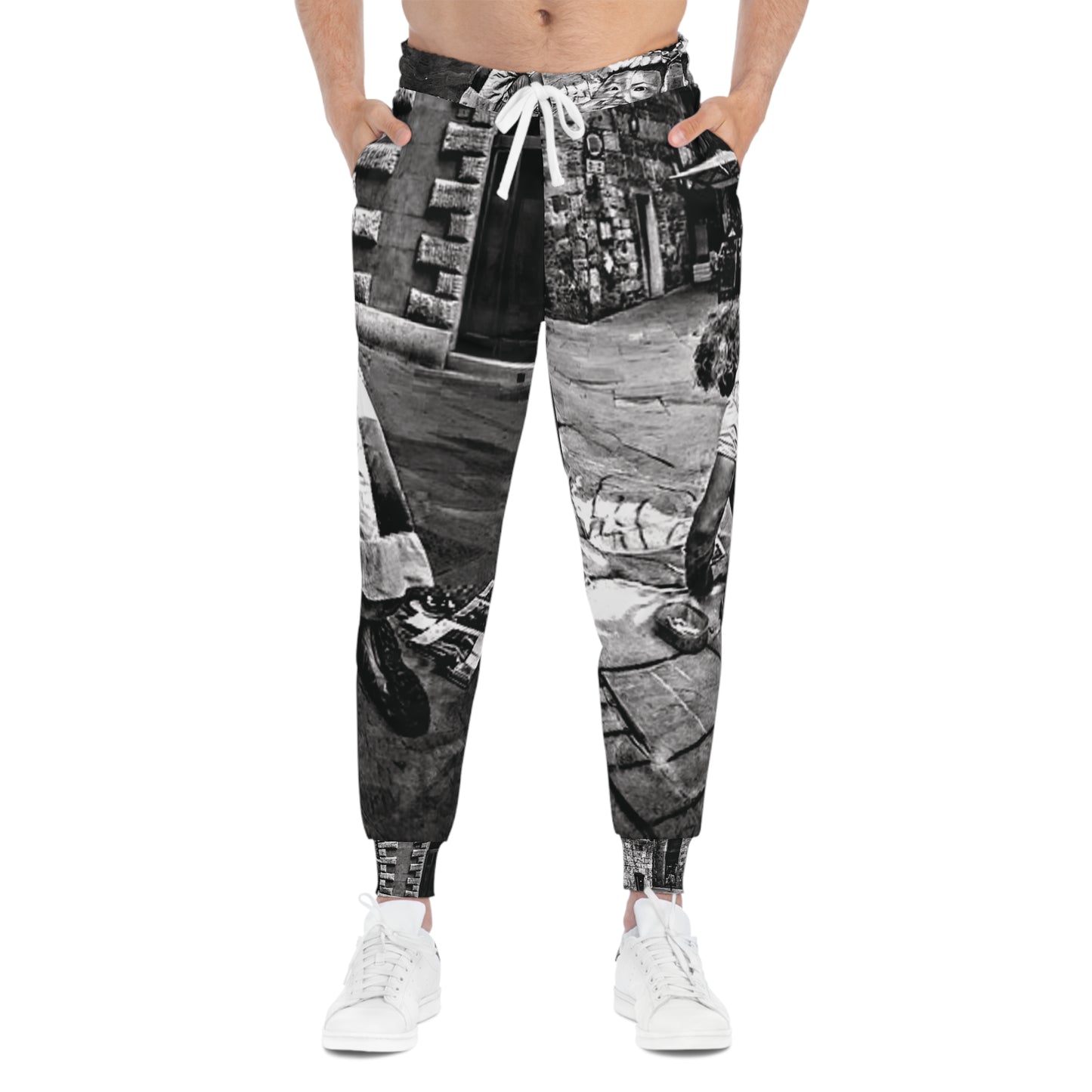 Do It Now Joggers — Black & White Urban Street Art Design
