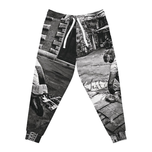 Do It Now Joggers — Black & White Urban Street Art Design