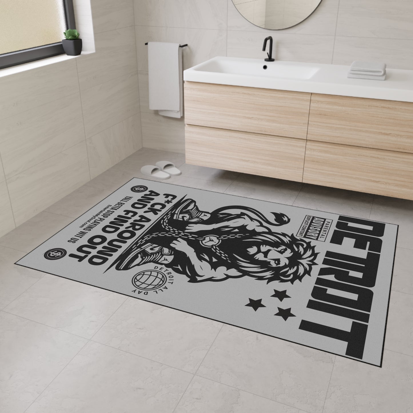 F*ck Around and Find Out Heavy Duty Floor Mat Rug, Doormat, Home Decor, Gift, Streetwear Vibe