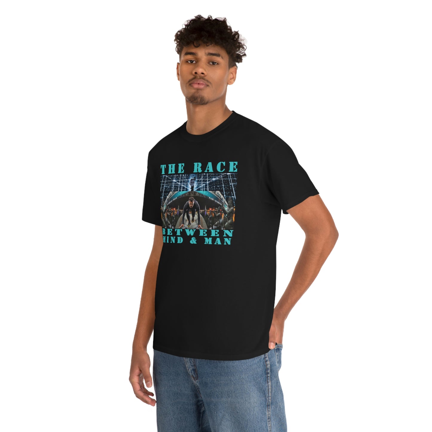 Unisex The Race Between Mind and Man Heavy Cotton Tee