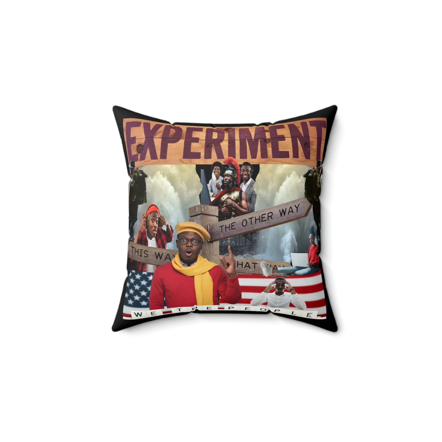 Spun Polyester WE THE PEOPLE EXPERIMENT Square Pillow