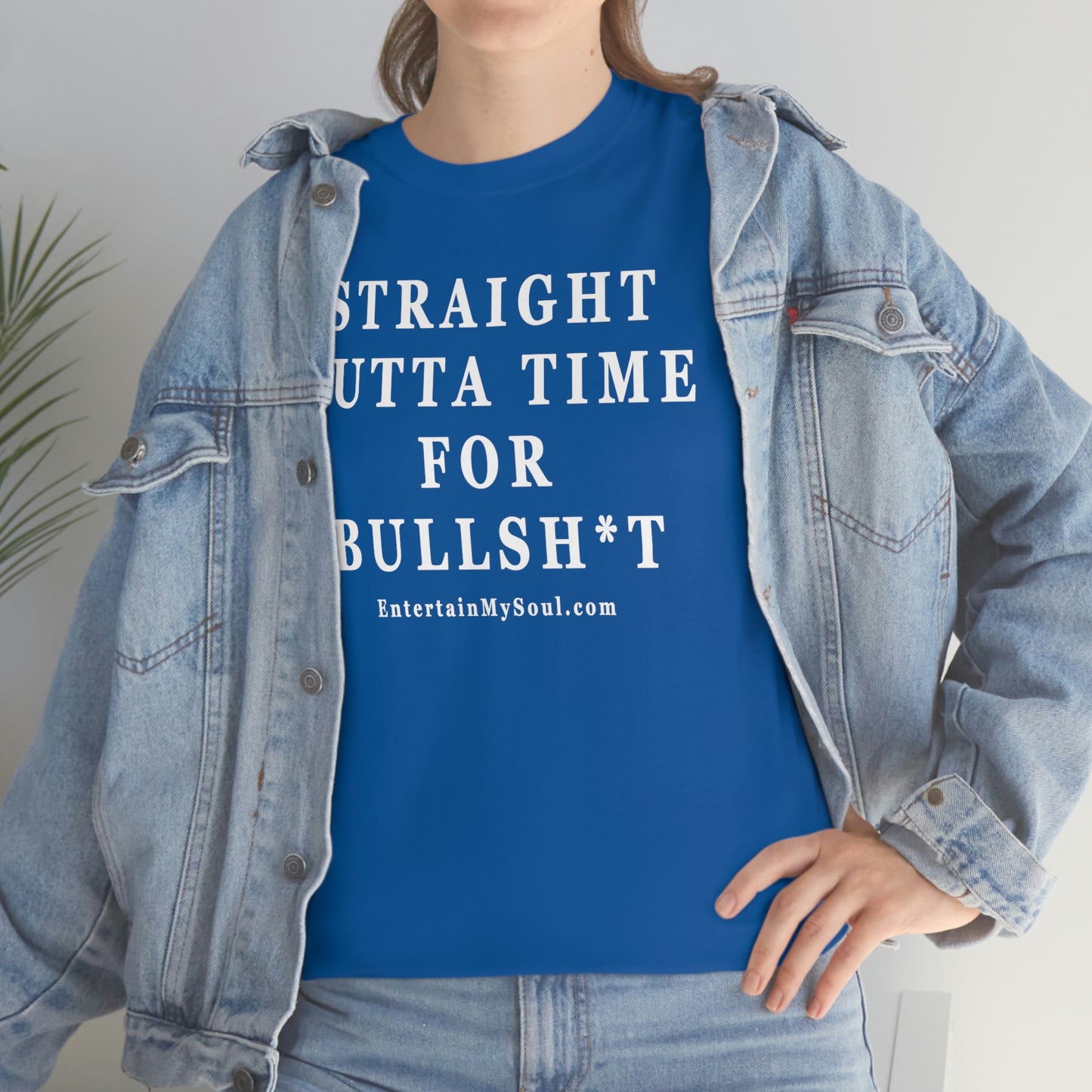 Unisex Heavy Cotton Tee Straight Outta Time for Bullsh*t