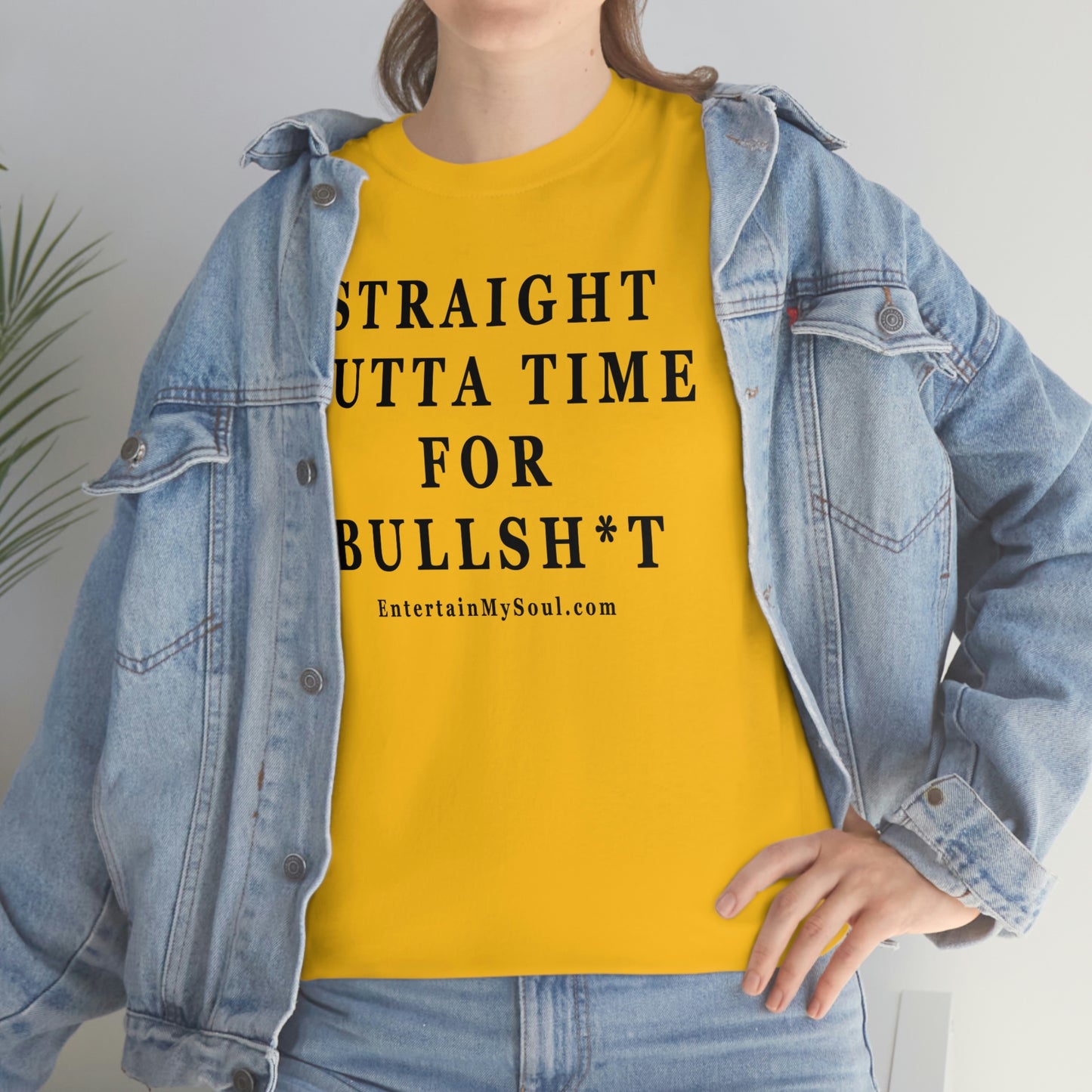 Unisex Heavy Cotton Tee Straight Outta Time for Bullsh*t