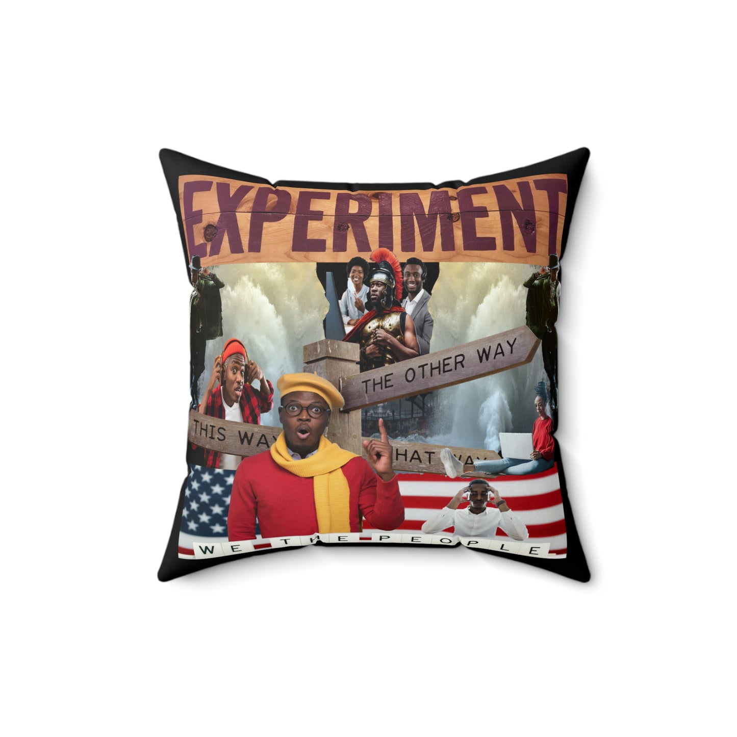 Spun Polyester WE THE PEOPLE EXPERIMENT Square Pillow