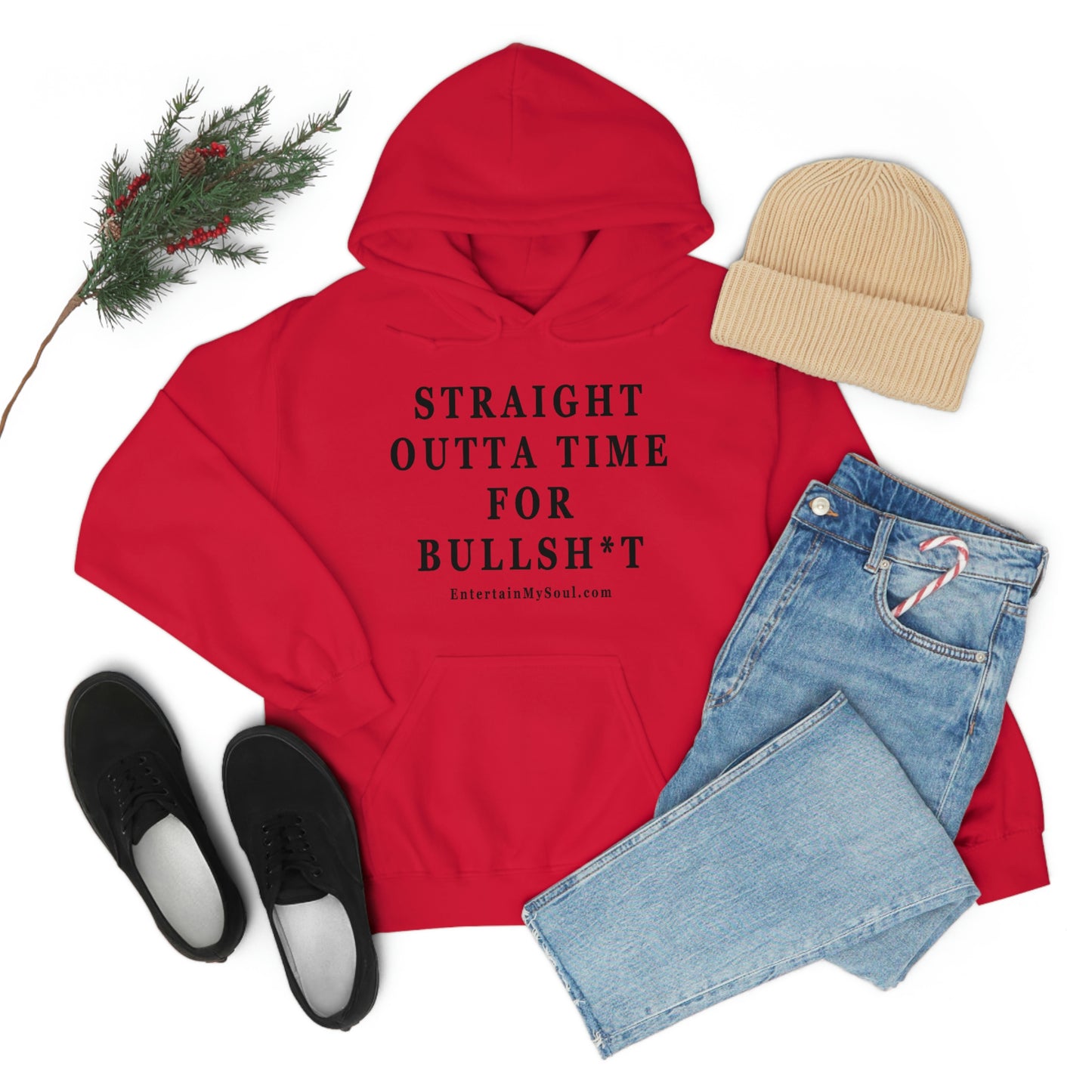 Unisex Heavy Blend™ Hooded Sweatshirt Straight Outta Time for Bullsh*t