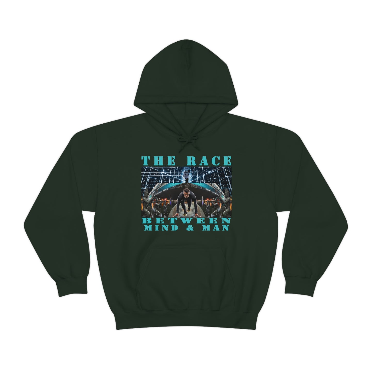 Unisex The Race Between Mind and Man Heavy Blend™ Hooded Sweatshirt