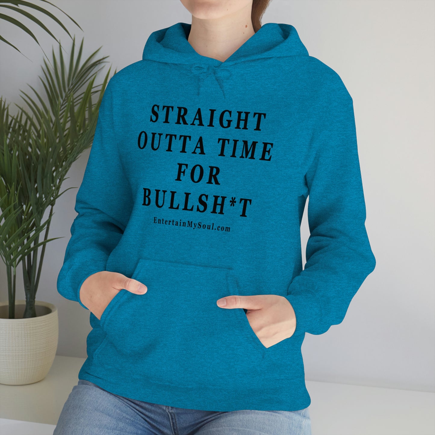 Unisex Heavy Blend™ Hooded Sweatshirt Straight Outta Time for Bullsh*t