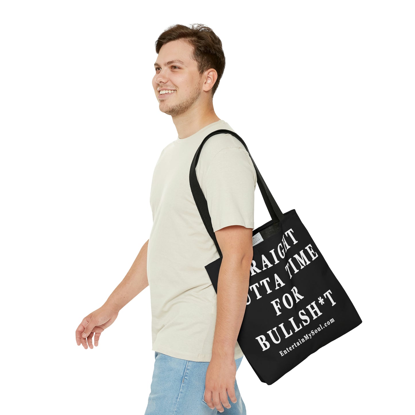 AOP Tote Bag Straight Outta Time for Bullsh*t