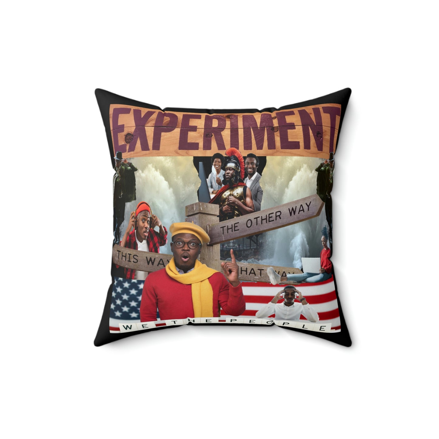 Spun Polyester WE THE PEOPLE EXPERIMENT Square Pillow