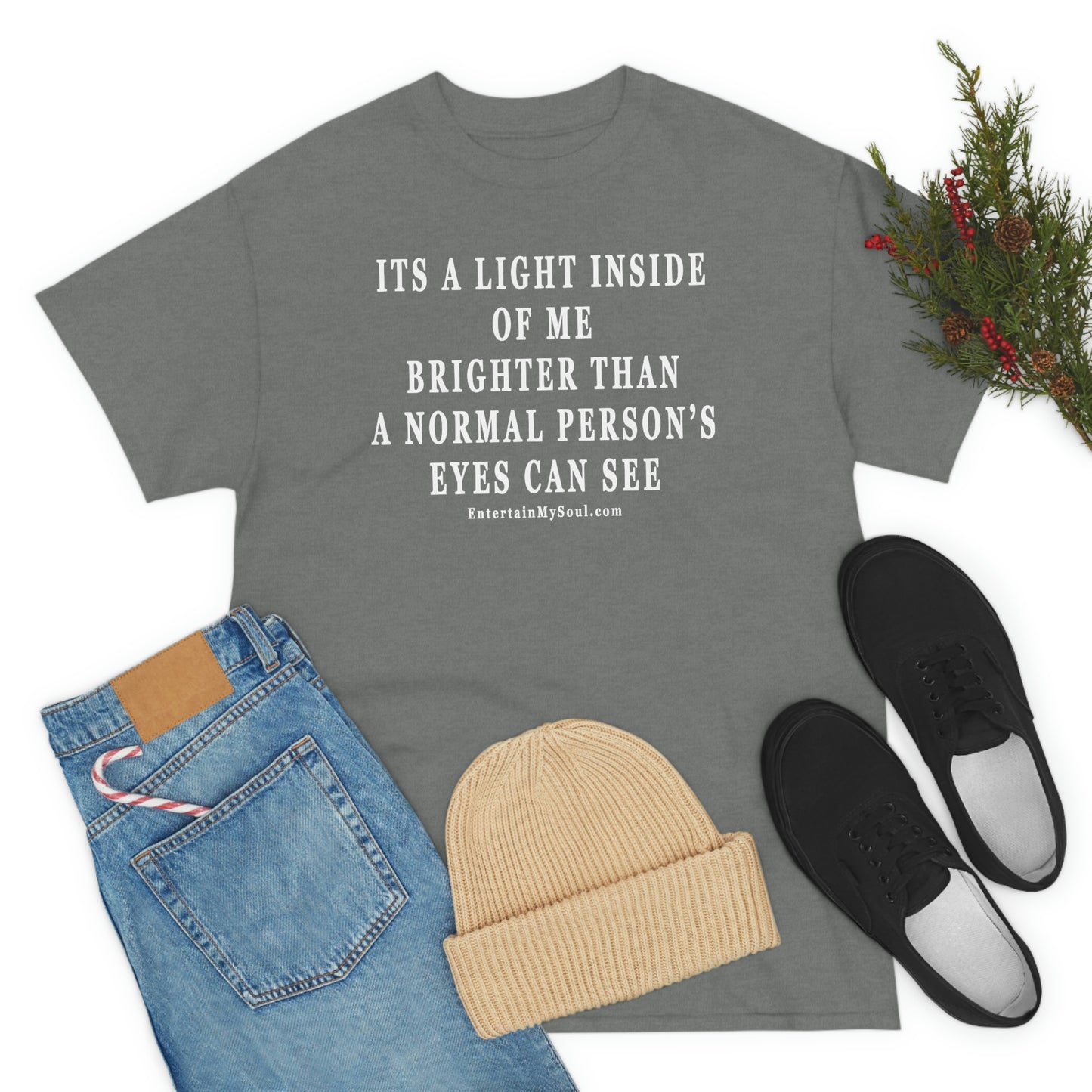 Unisex Heavy Cotton Tee Its a Light Inside of Me Thats Brighter Than The Eyes Can See