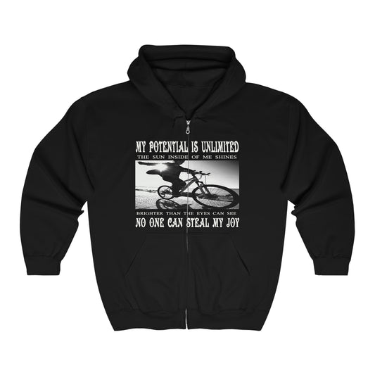 Unisex Heavy Blend™ My Potential is Unlimited Full Zip Hooded Sweatshirt