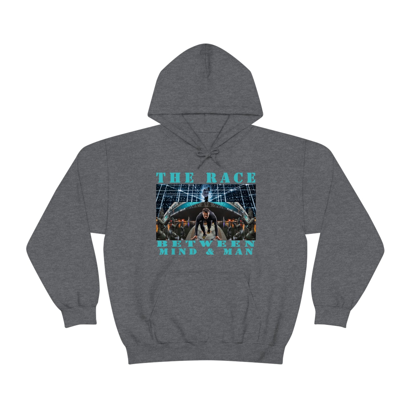 Unisex The Race Between Mind and Man Heavy Blend™ Hooded Sweatshirt