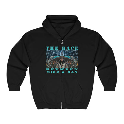 Unisex The Race Between Mind and Man Heavy Blend™ Full Zip Hooded Sweatshirt