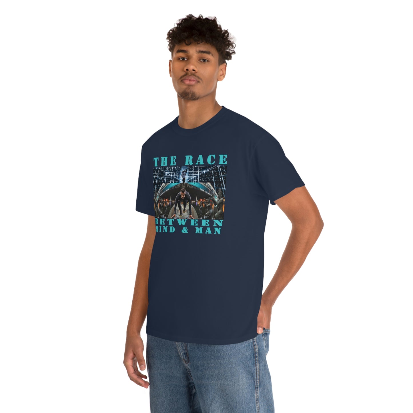 Unisex The Race Between Mind and Man Heavy Cotton Tee