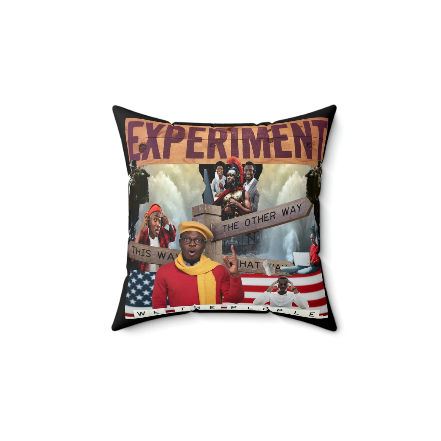 Spun Polyester WE THE PEOPLE EXPERIMENT Square Pillow