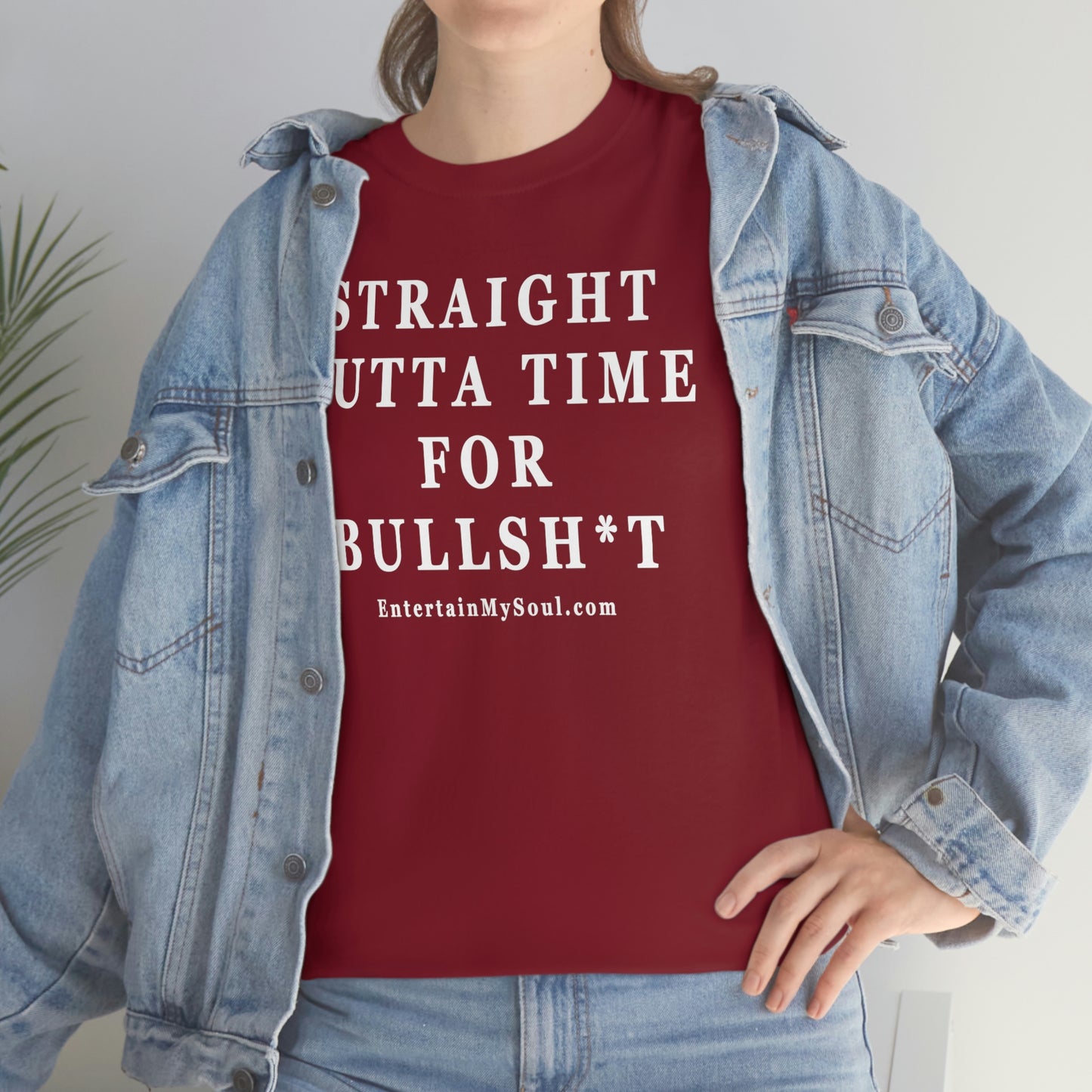 Unisex Heavy Cotton Tee Straight Outta Time for Bullsh*t