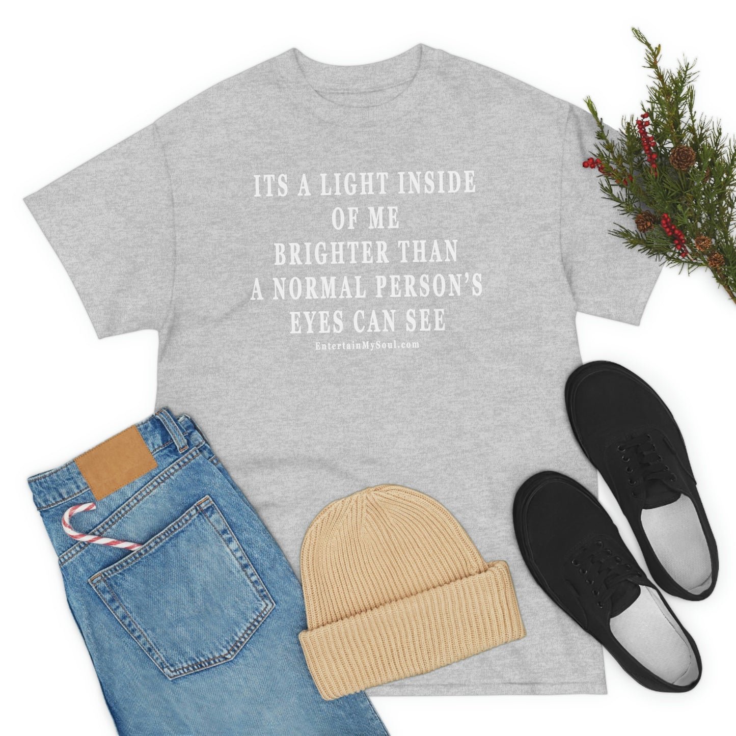 Unisex Heavy Cotton Tee Its a Light Inside of Me Thats Brighter Than The Eyes Can See