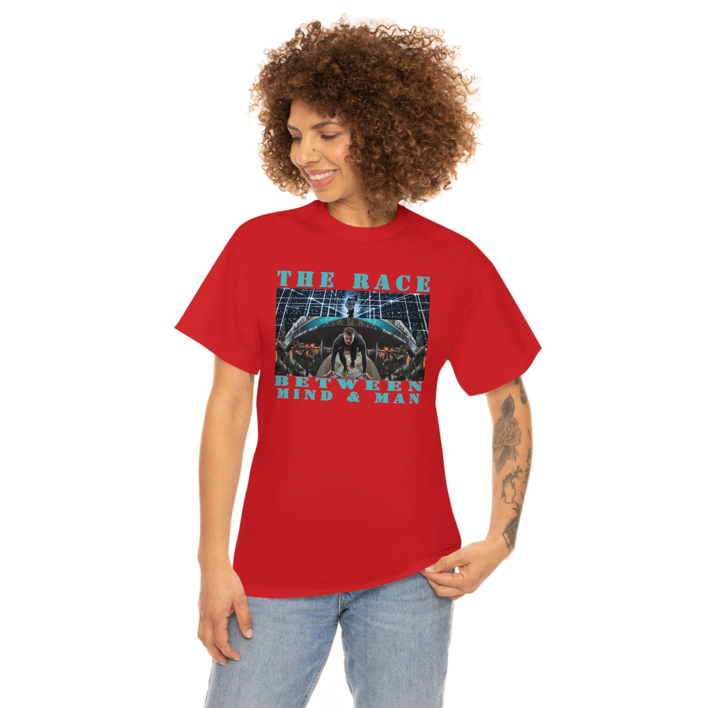 Unisex The Race Between Mind and Man Heavy Cotton Tee