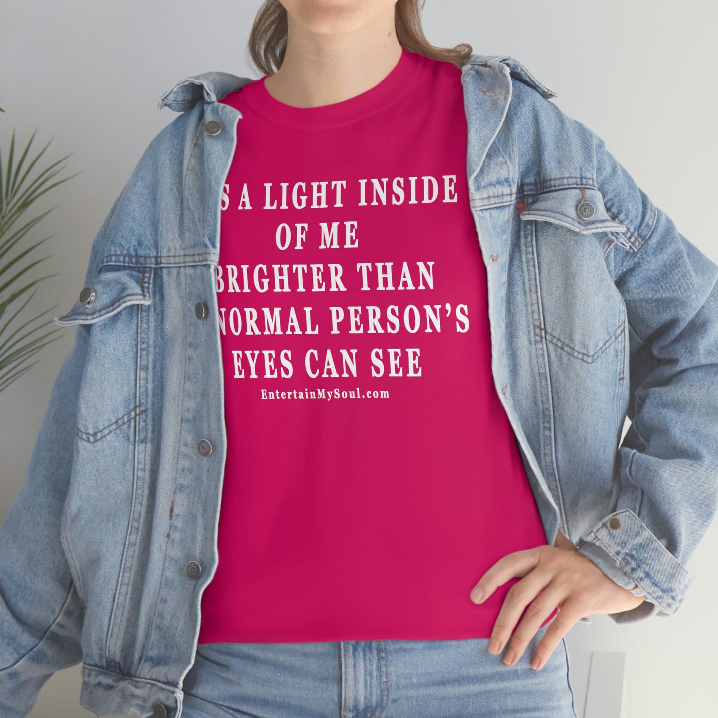 Unisex Heavy Cotton Tee Its a Light Inside of Me Thats Brighter Than The Eyes Can See