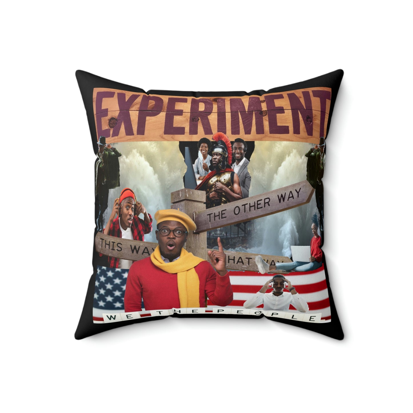 Spun Polyester WE THE PEOPLE EXPERIMENT Square Pillow