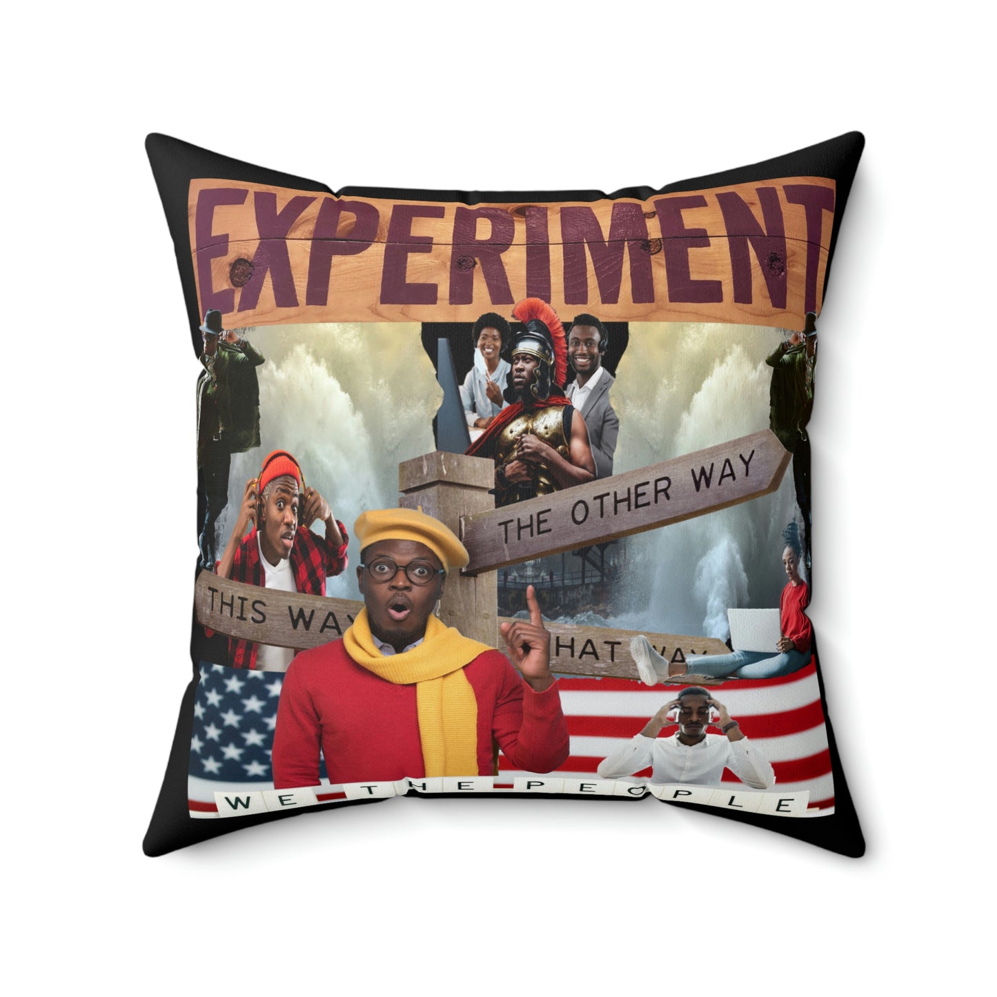 Spun Polyester WE THE PEOPLE EXPERIMENT Square Pillow