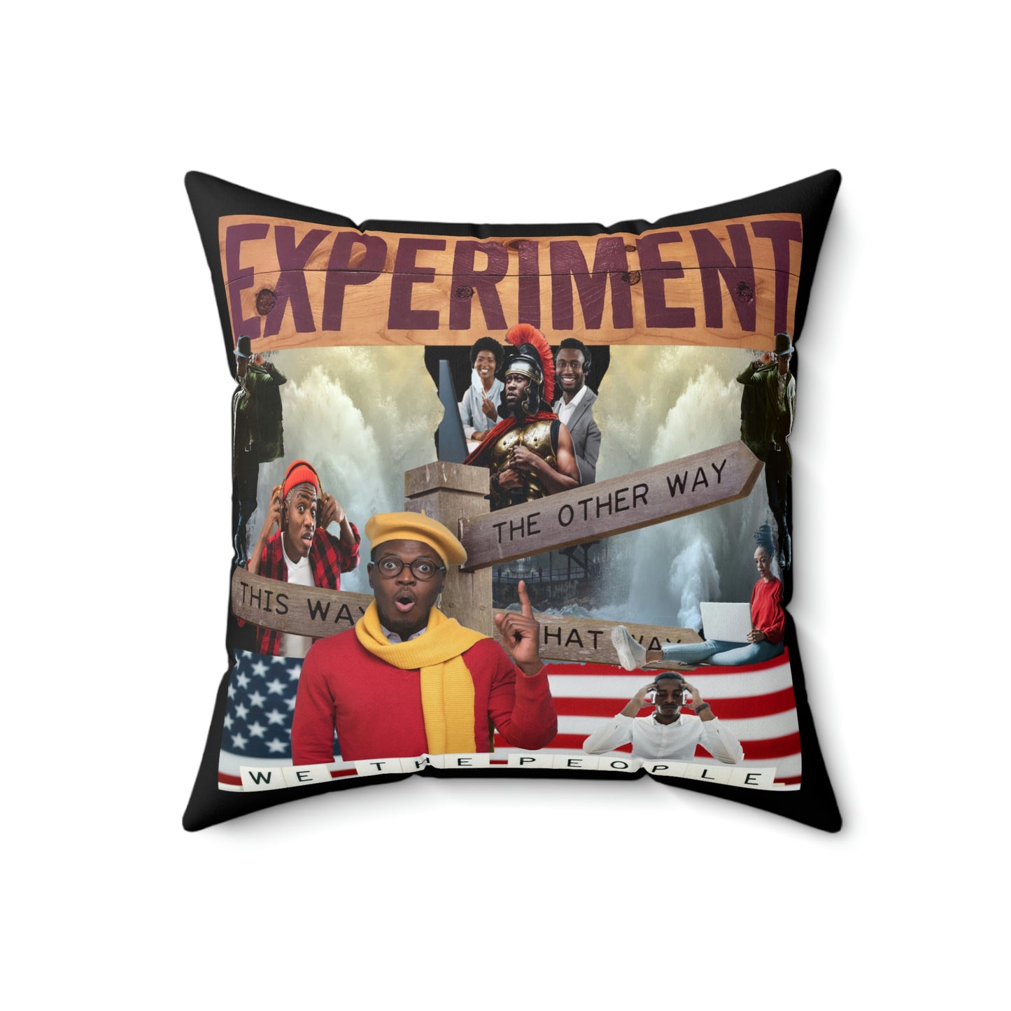 Spun Polyester WE THE PEOPLE EXPERIMENT Square Pillow