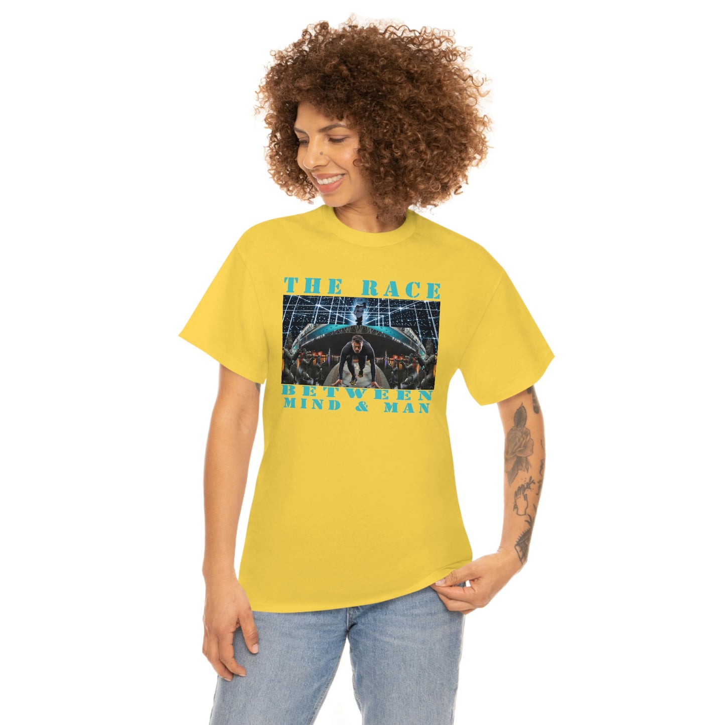 Unisex The Race Between Mind and Man Heavy Cotton Tee