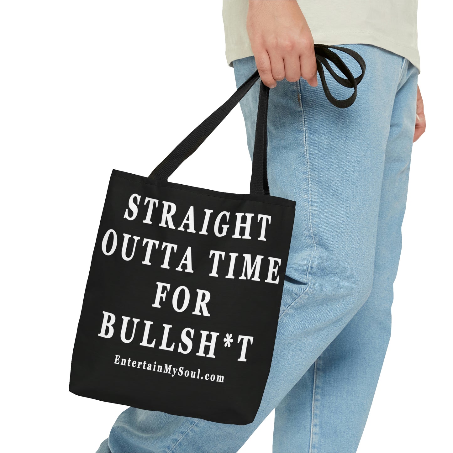 AOP Tote Bag Straight Outta Time for Bullsh*t