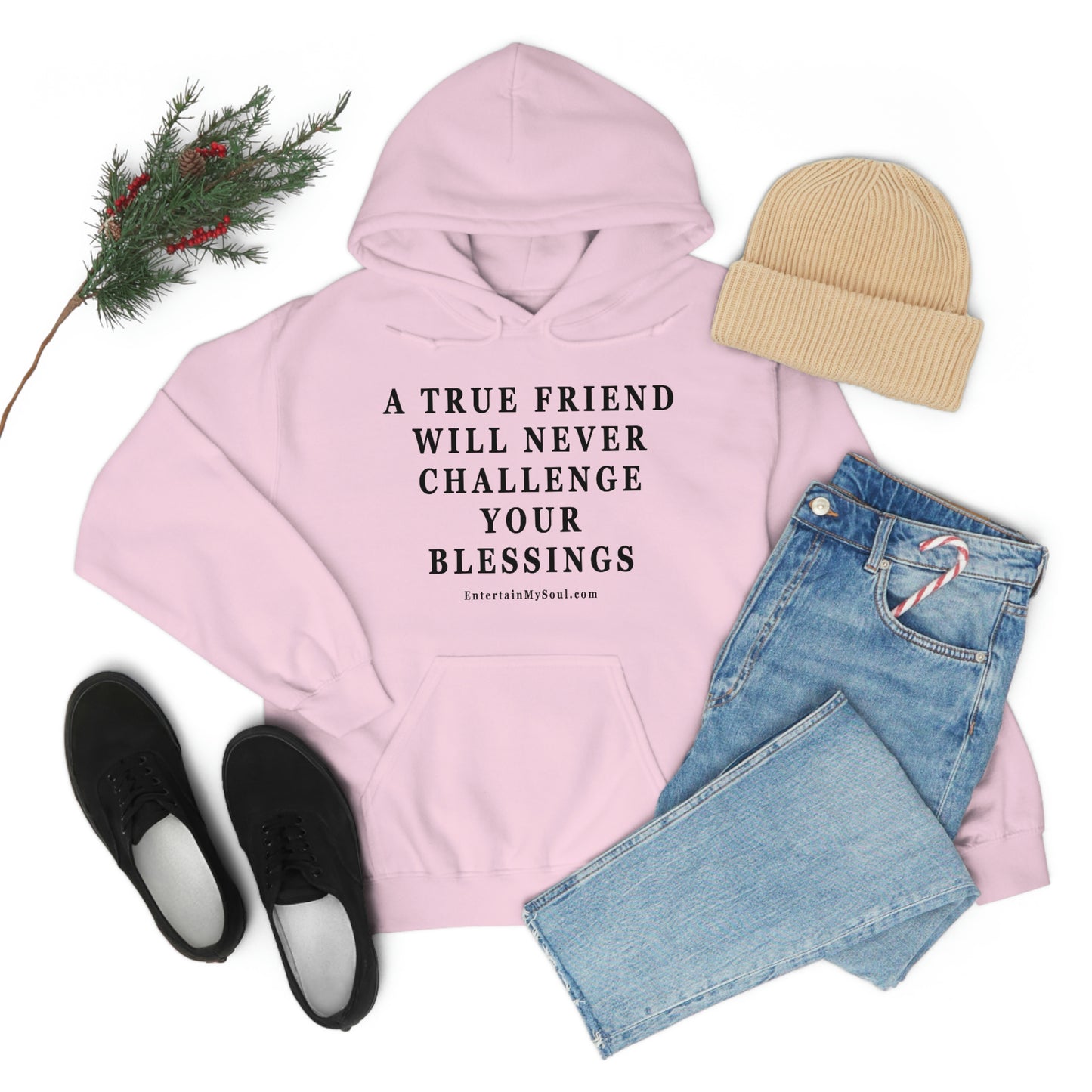 Unisex Heavy Blend™ Hooded Sweatshirt A True Friend Will Never Challenge Your Blessings