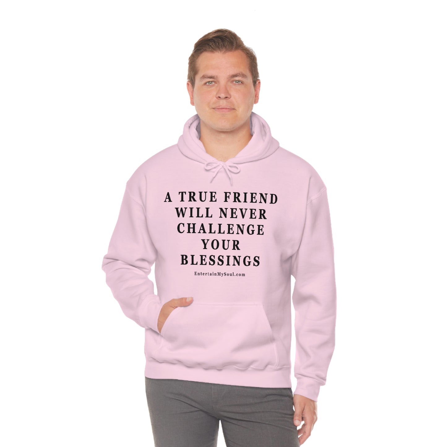 Unisex Heavy Blend™ Hooded Sweatshirt A True Friend Will Never Challenge Your Blessings