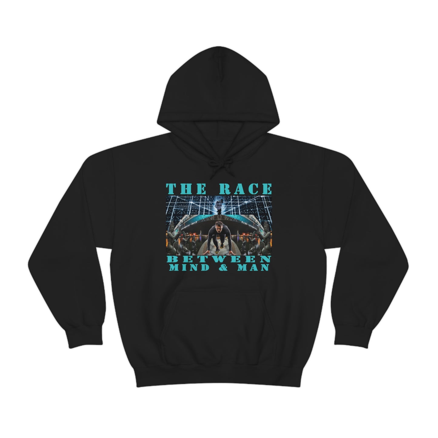 Unisex The Race Between Mind and Man Heavy Blend™ Hooded Sweatshirt