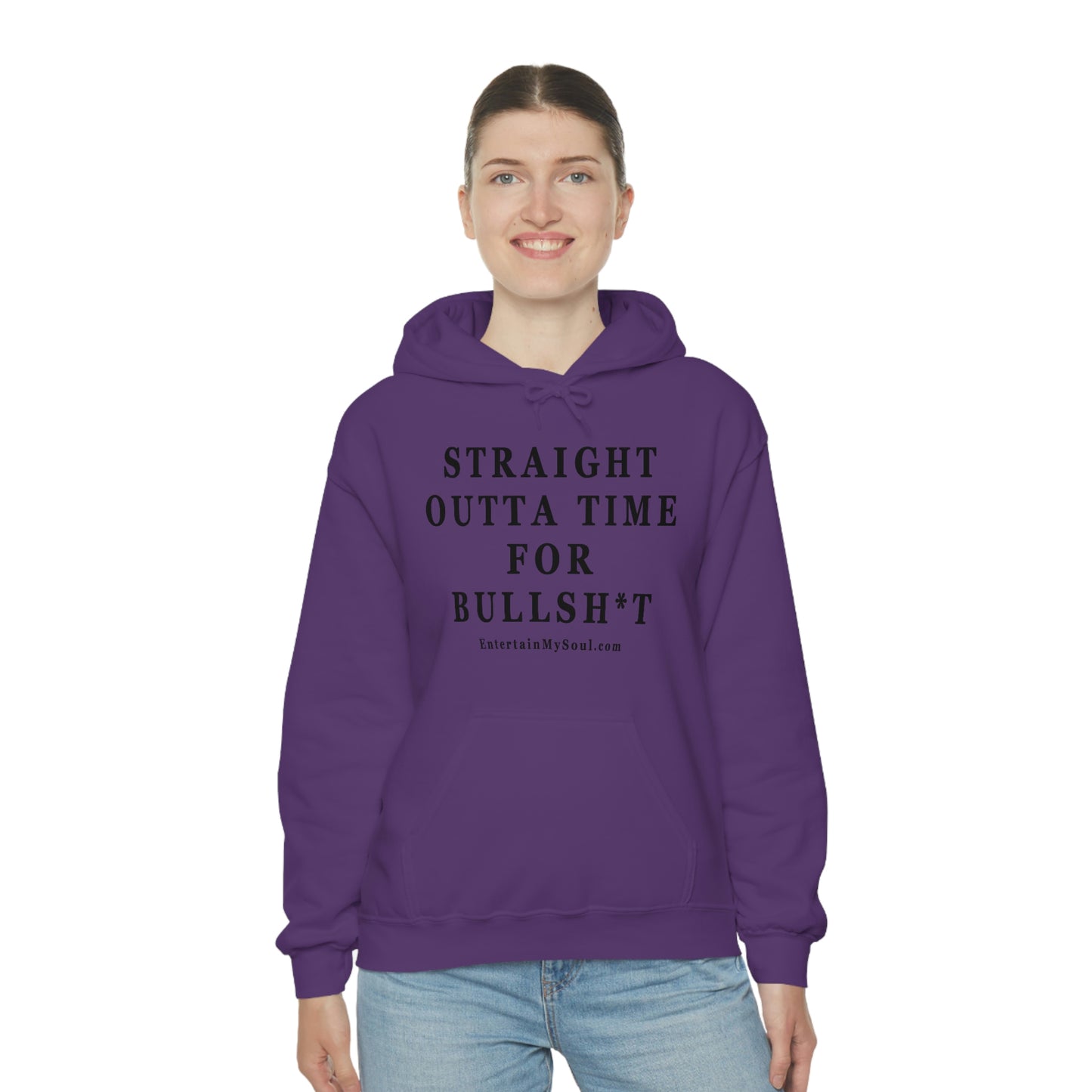 Unisex Heavy Blend™ Hooded Sweatshirt Straight Outta Time for Bullsh*t