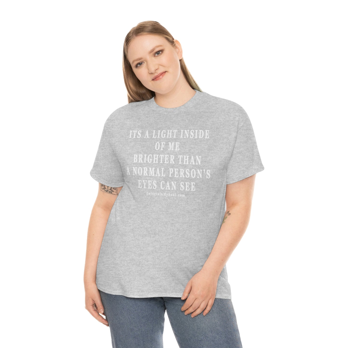 Unisex Heavy Cotton Tee Its a Light Inside of Me Thats Brighter Than The Eyes Can See