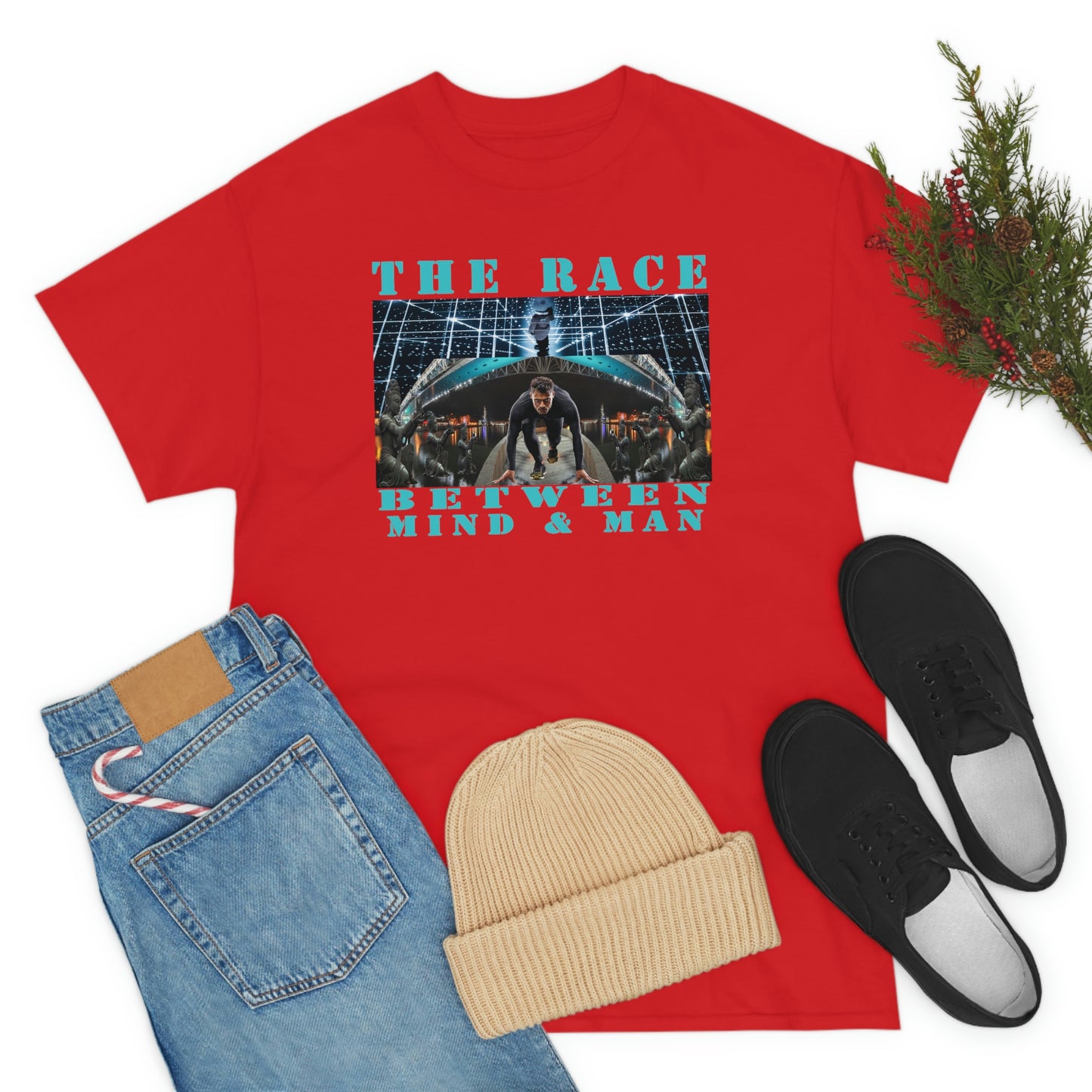 Unisex The Race Between Mind and Man Heavy Cotton Tee