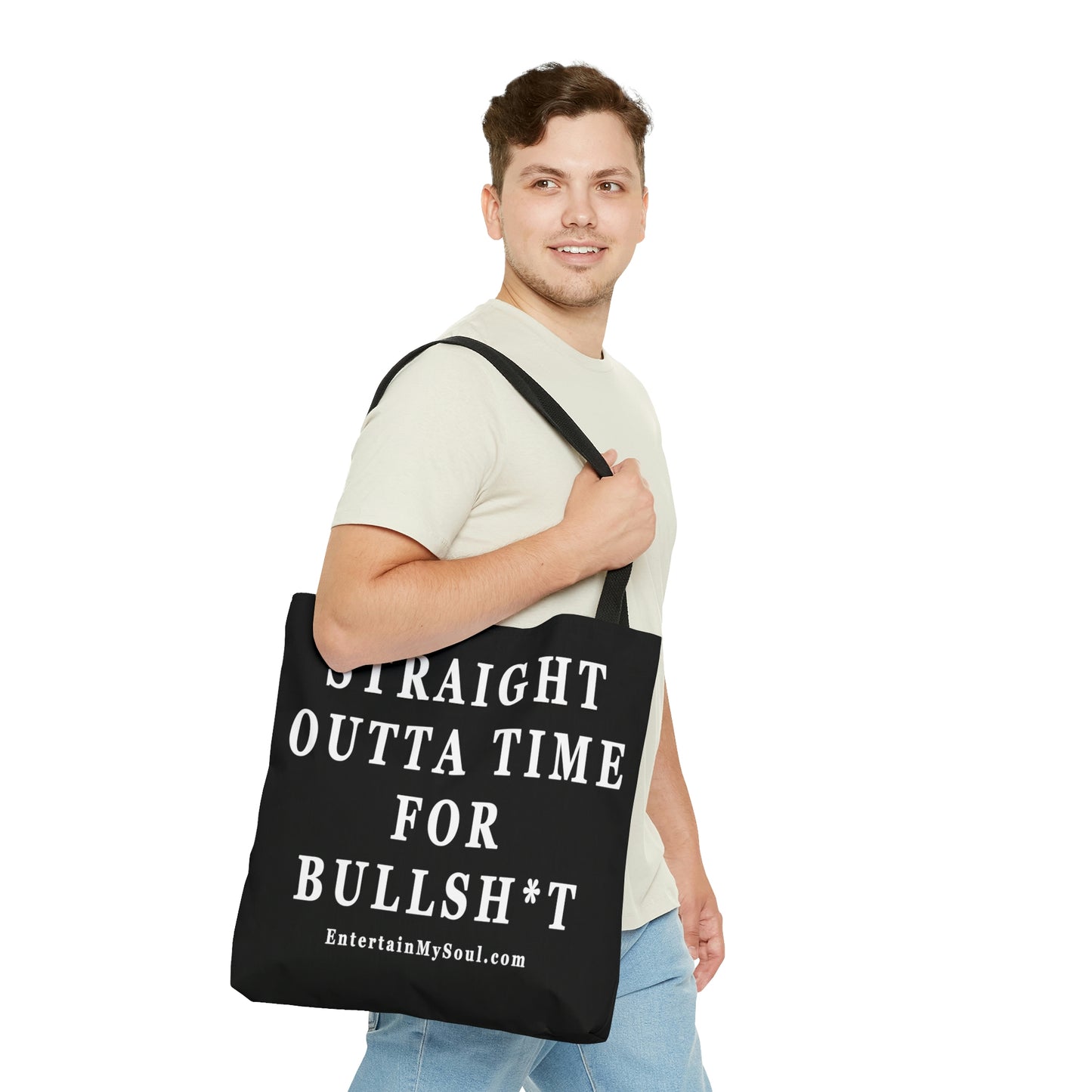 AOP Tote Bag Straight Outta Time for Bullsh*t