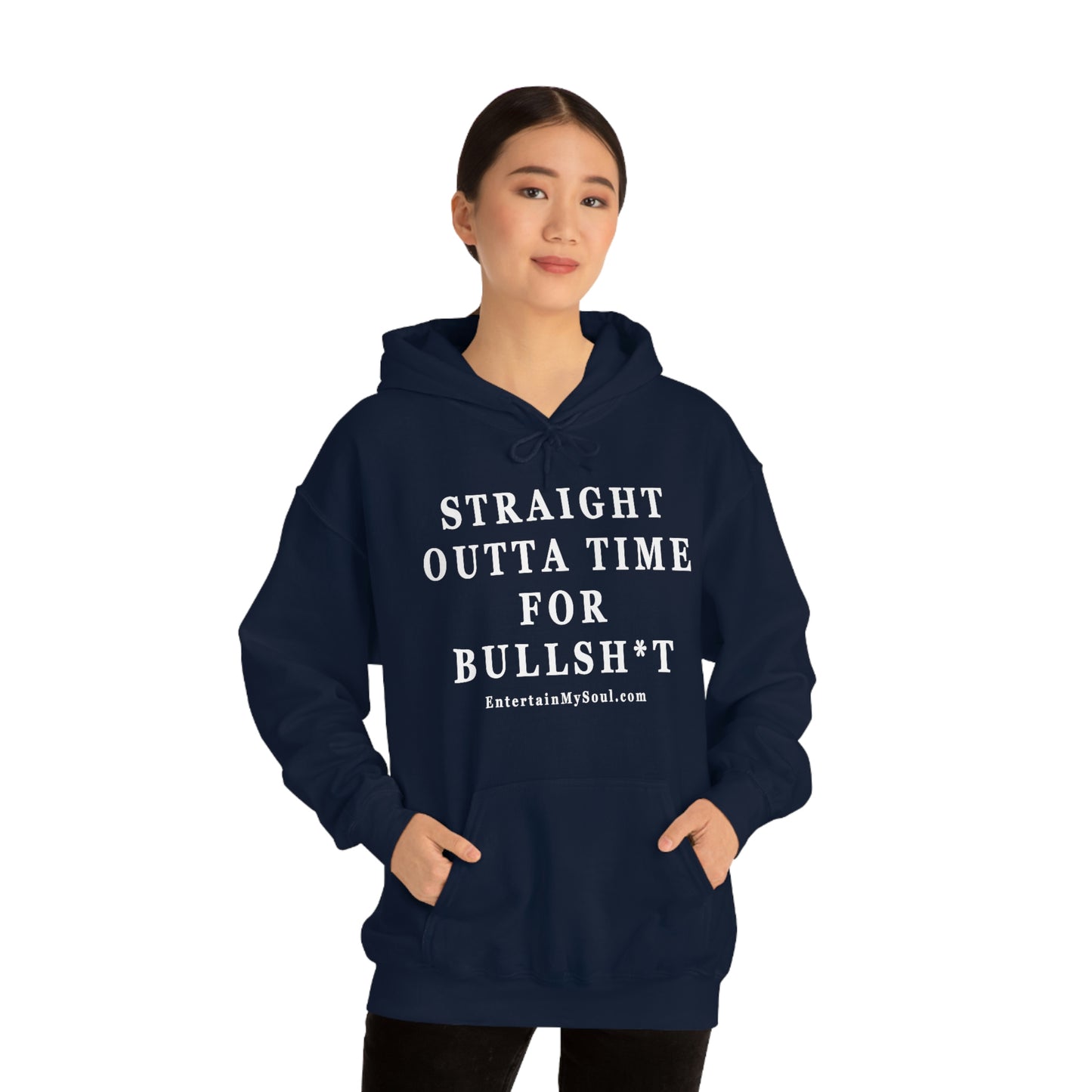 Unisex Heavy Blend™ Hooded Sweatshirt Straight Outta Time for Bullsh*t