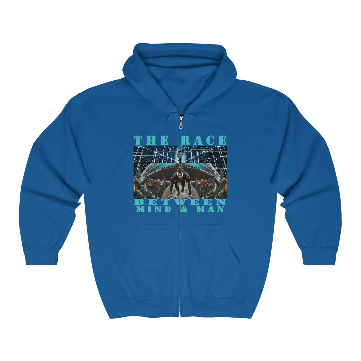 Unisex The Race Between Mind and Man Heavy Blend™ Full Zip Hooded Sweatshirt