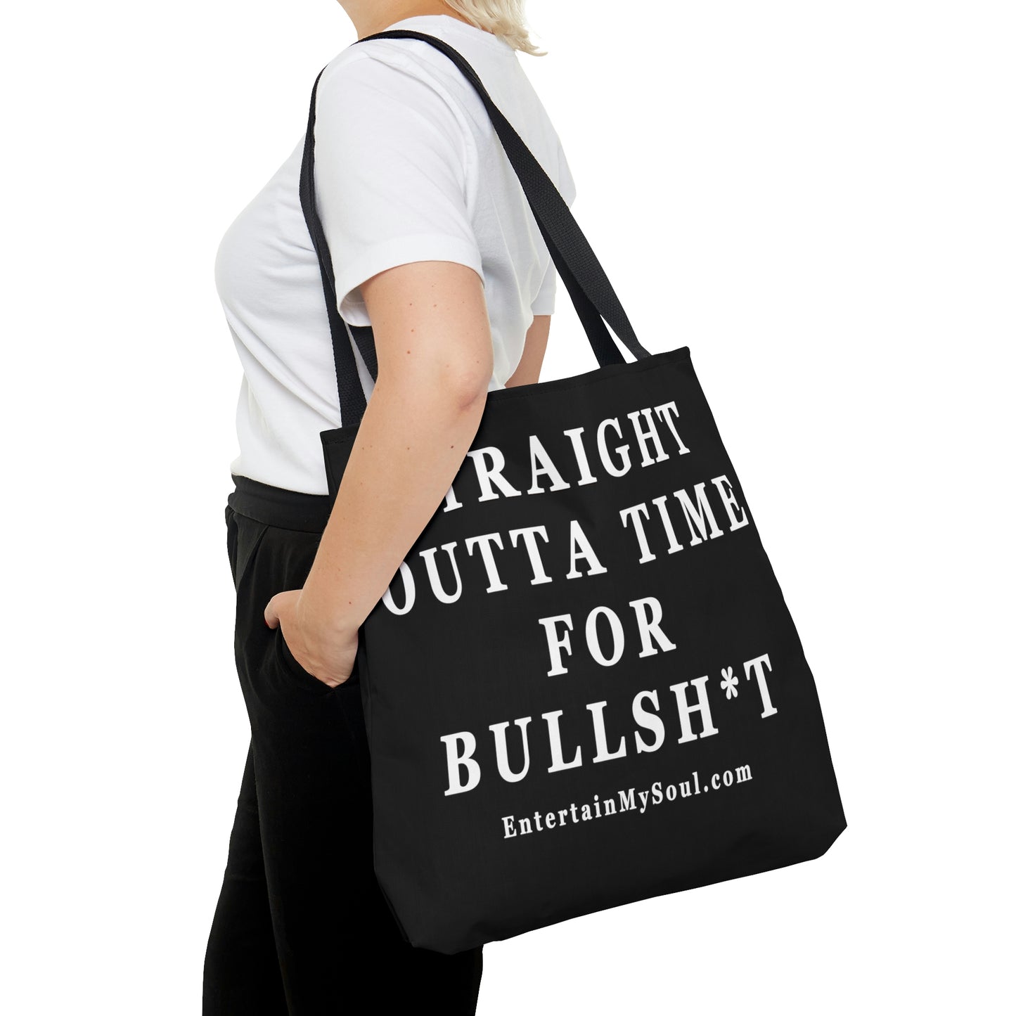 AOP Tote Bag Straight Outta Time for Bullsh*t