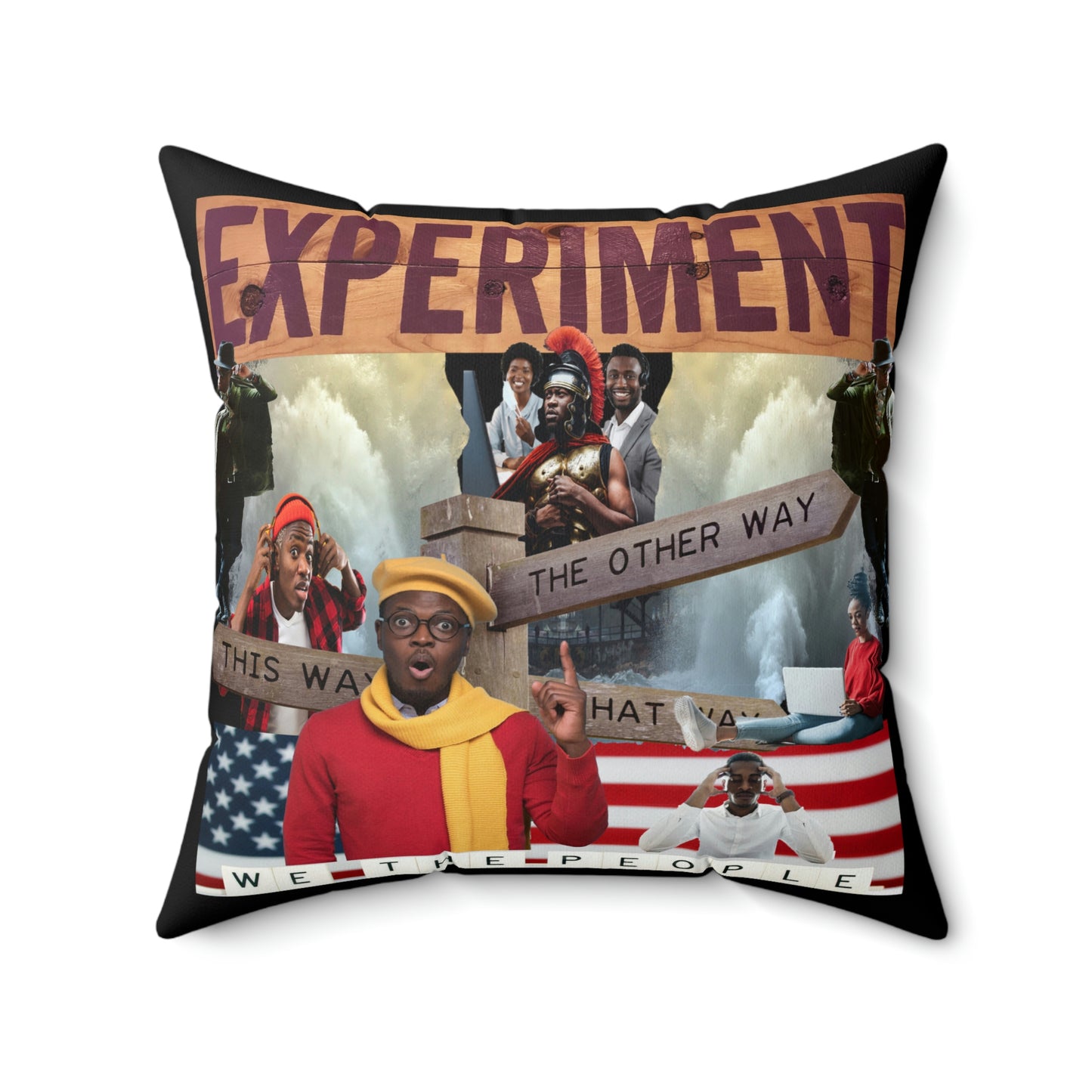 Spun Polyester WE THE PEOPLE EXPERIMENT Square Pillow